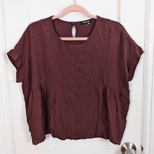Madewell Women's Blouse in Rich Burgandy
